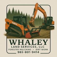 a logo for whaley land services, llc